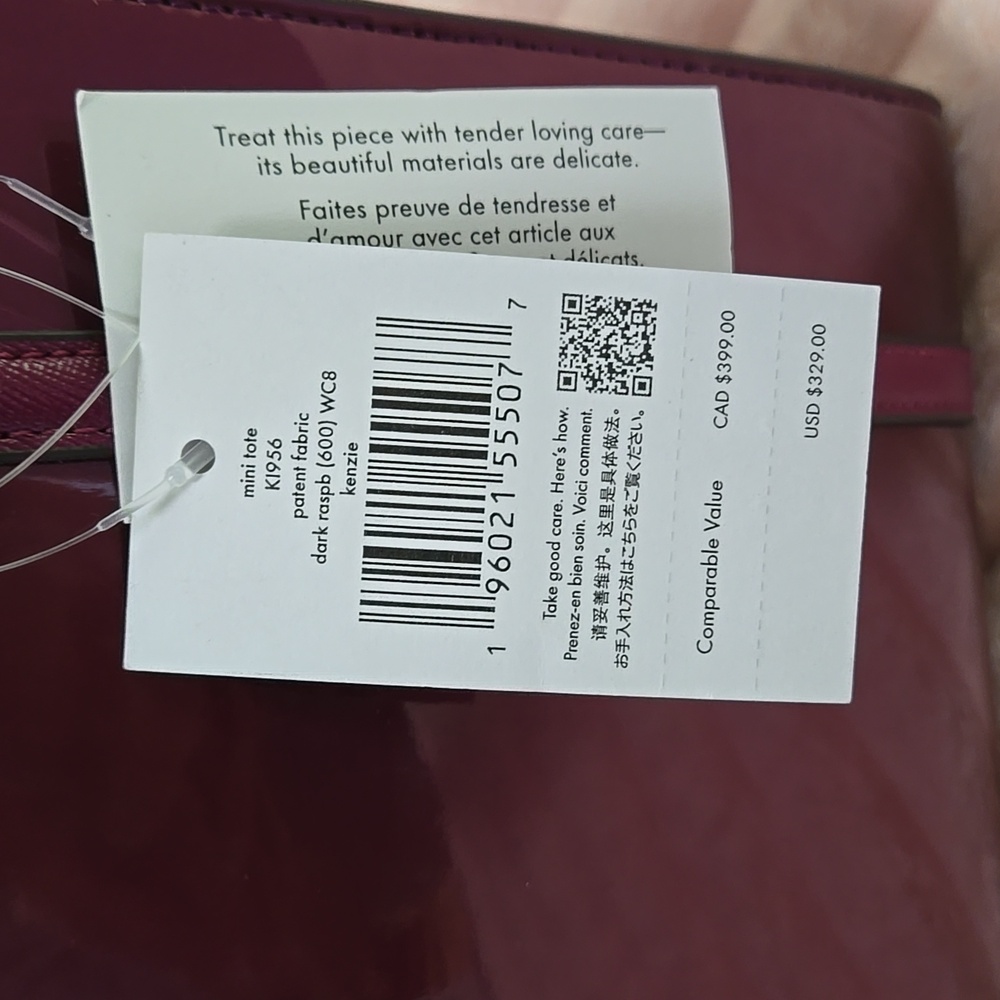 kate spade Patent Leather Tote in Deep Plum - Picture 5 of 12